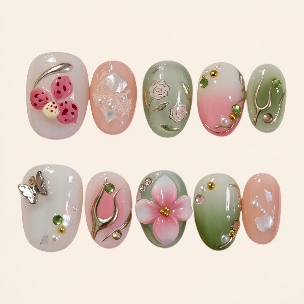 Nailsens Press-on Nails Garden Society Floral