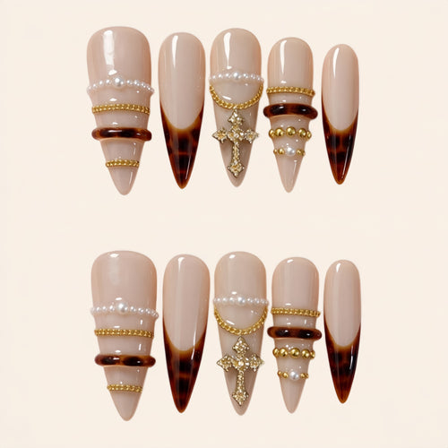 Nailsens Press-on Nails Boho Heiress Tortoiseshell