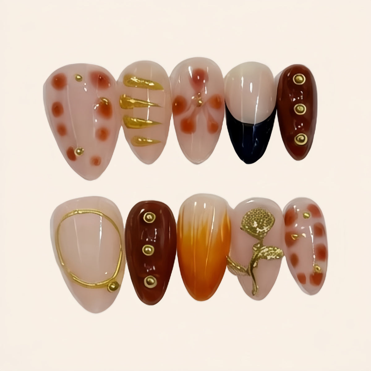 Nailsens Press-on Nails Gilded Amber