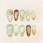 Nailsens Champagne Winter Glow press-on nail set