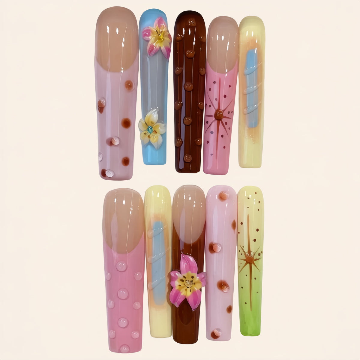 Nailsens Press-on Nails Cream Soda Dreams