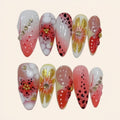 Nailsens Press-on Nails Crimson Marble