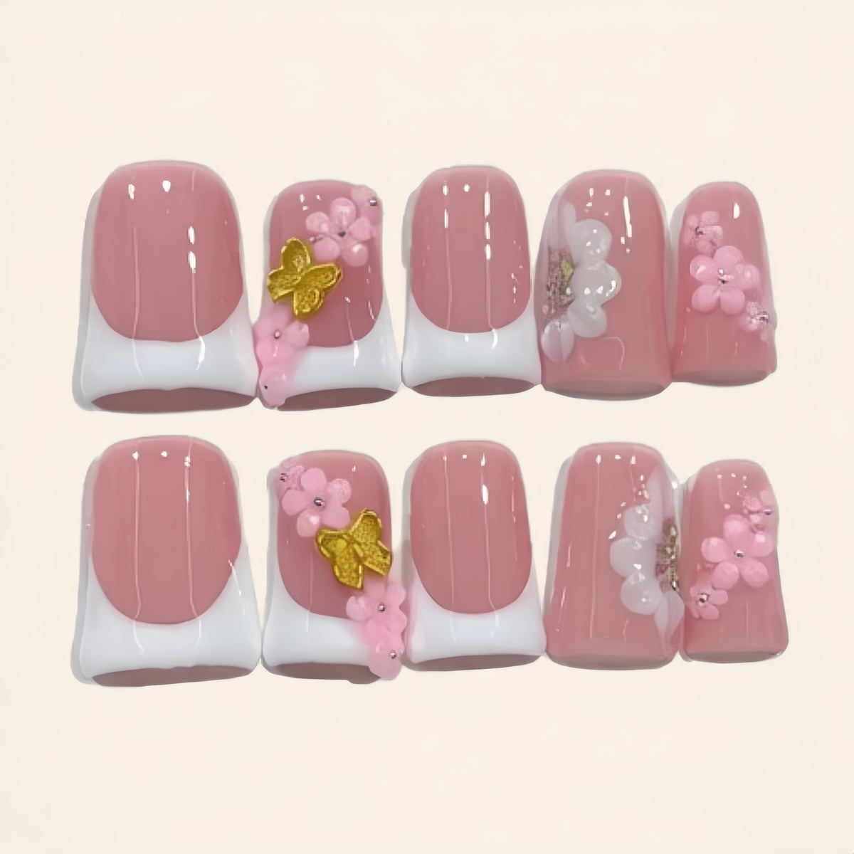 Nailsens Press-on Nails Golden Butterfly