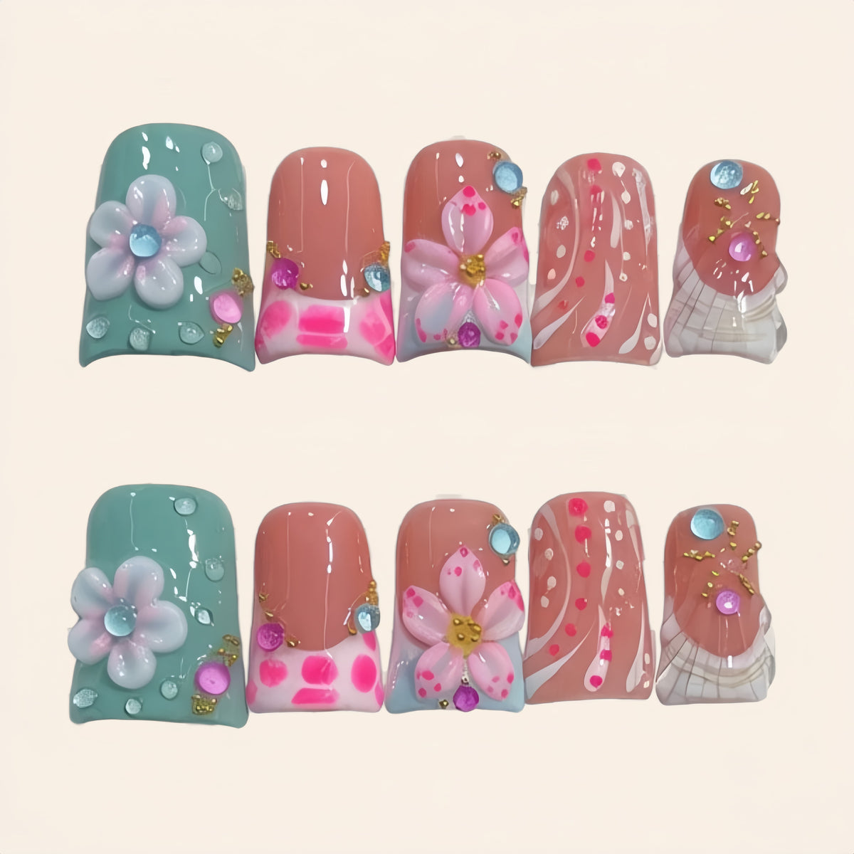 Nailsens Press-on Nails Garden Jewel
