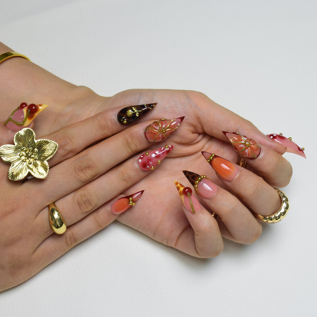 Nailsens Amber Jelly Garden Press-on Nails