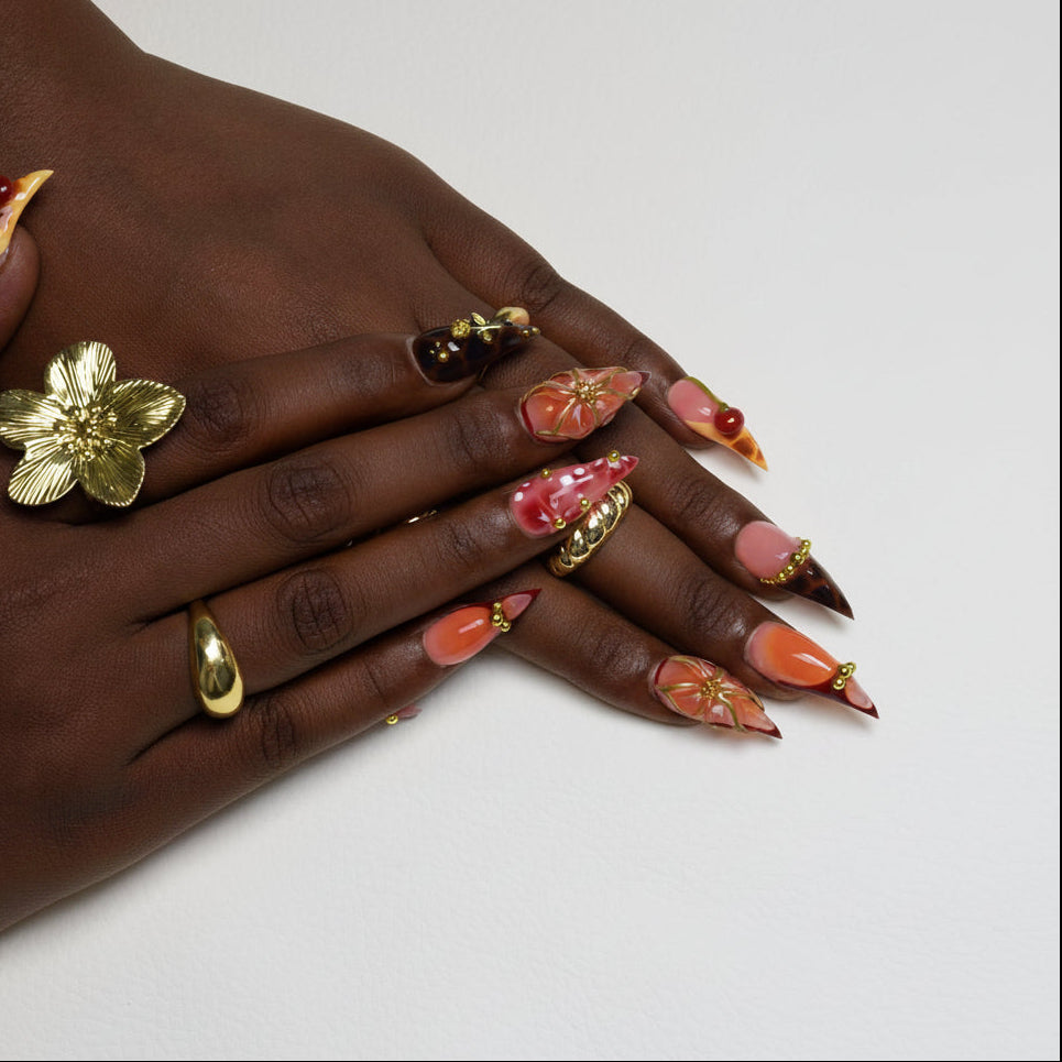 Nailsens Amber Jelly Garden Press-on Nails