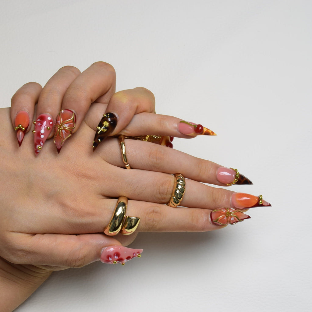 Nailsens Amber Jelly Garden Press-on Nails