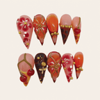 Nailsens Amber Jelly Garden compressed compressed Press-on Nails