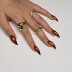 Nailsens Caramel Latte Chrome Press-on Nails