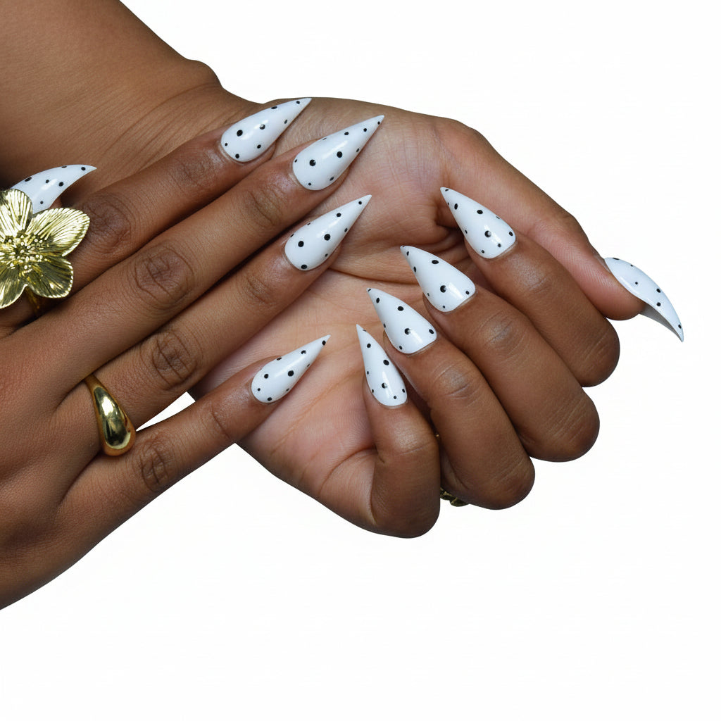Nailsens Classic Black White Pop Press-on Nails