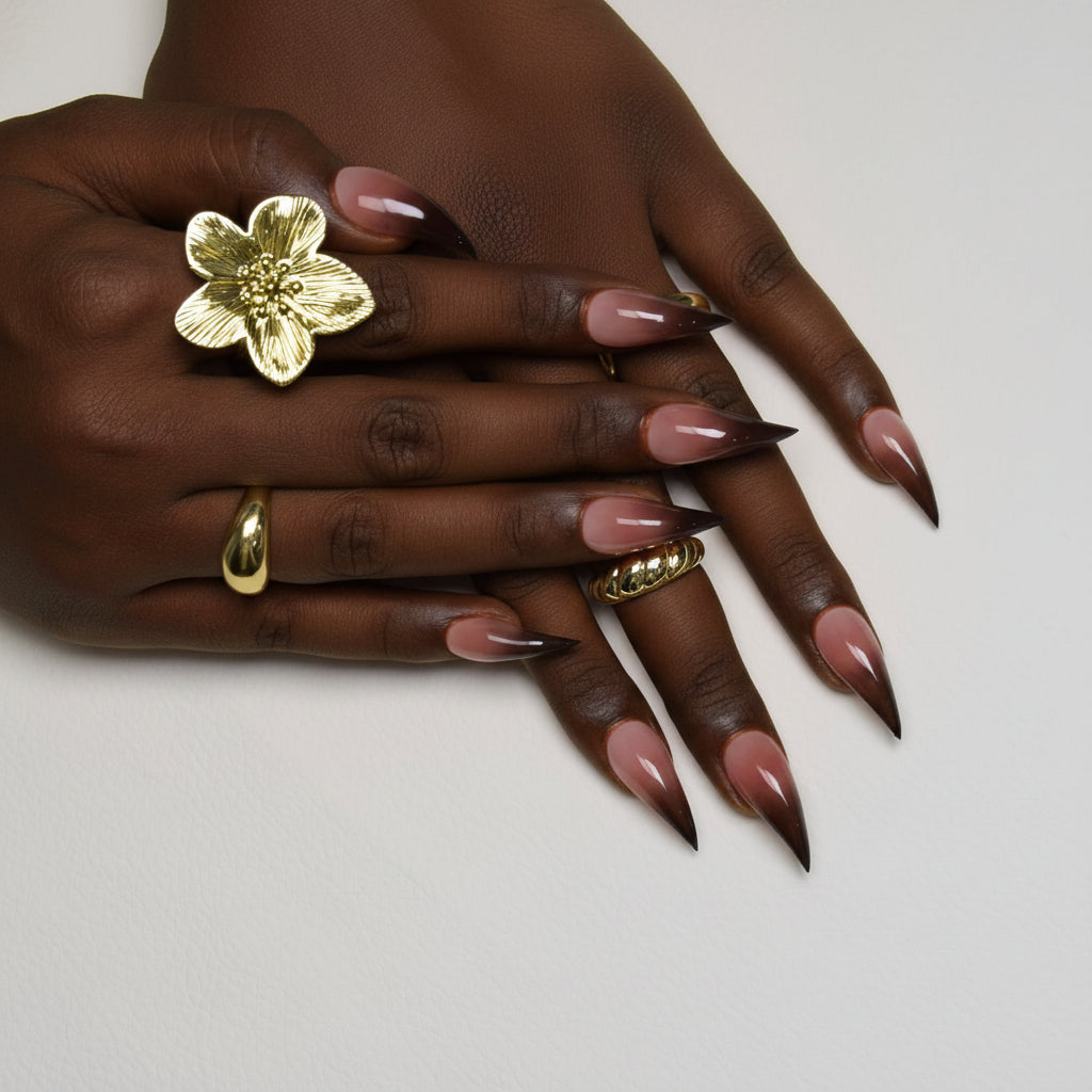 Nailsens Classic Mocha Fade Press-on Nails