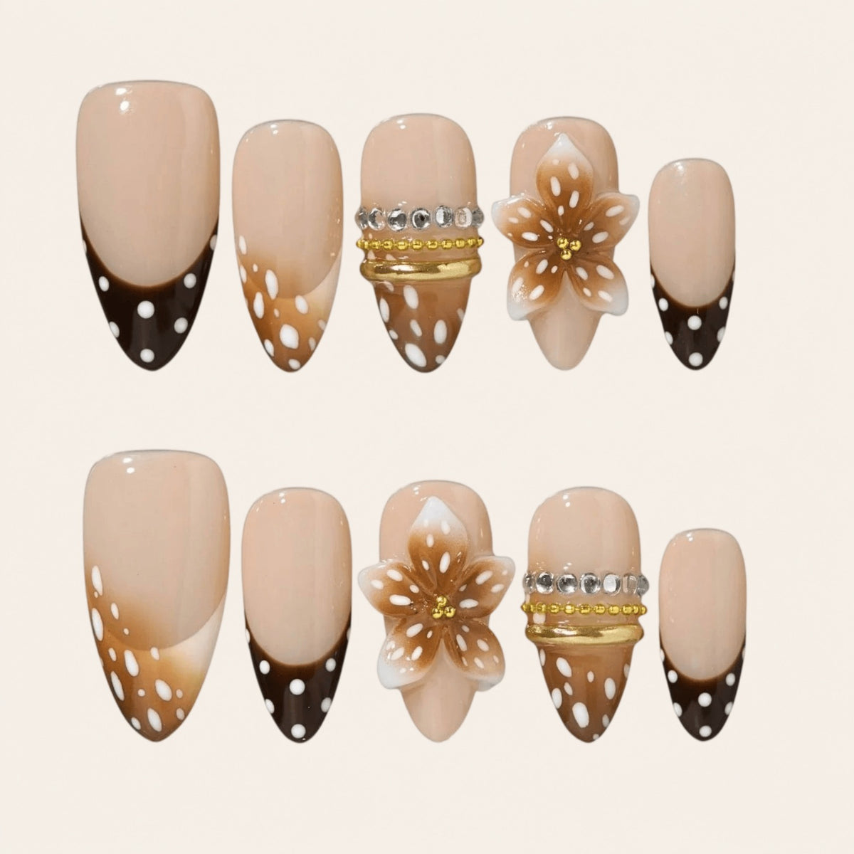 Nailsens Press-on Nails 3D Deer Blossom