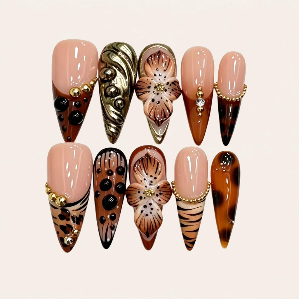 Nailsens Cocoa Relic press-on nail set