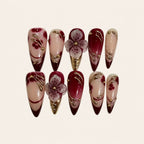 Nailsens Merlot Reverie press-on nail set