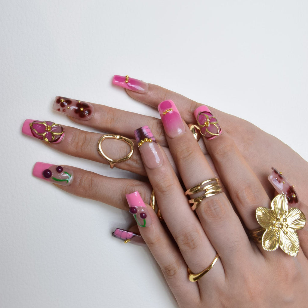 Nailsens Ruby Blossom Press-on Nails