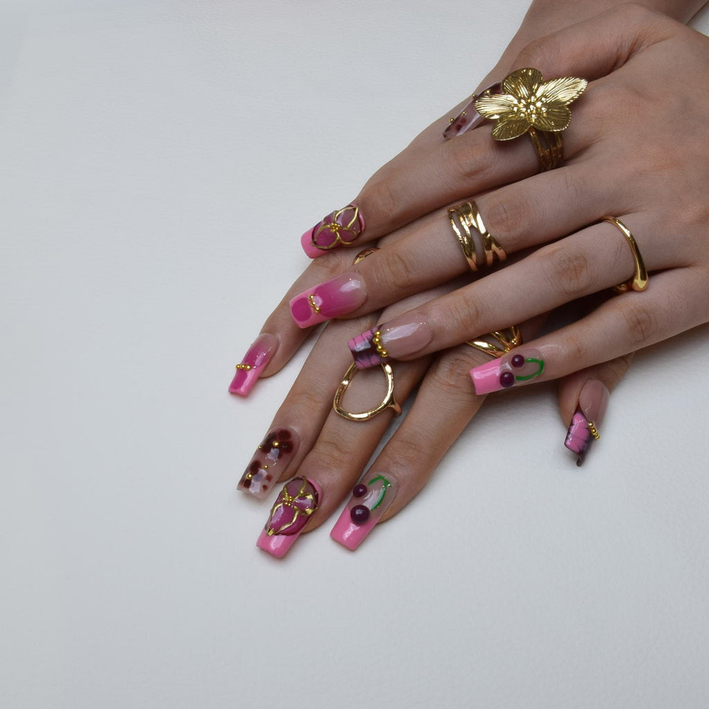Nailsens Ruby Blossom Press-on Nails