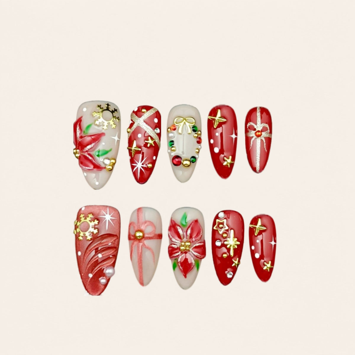 Nailsens Spiced Cranberry Velvet press-on nail set